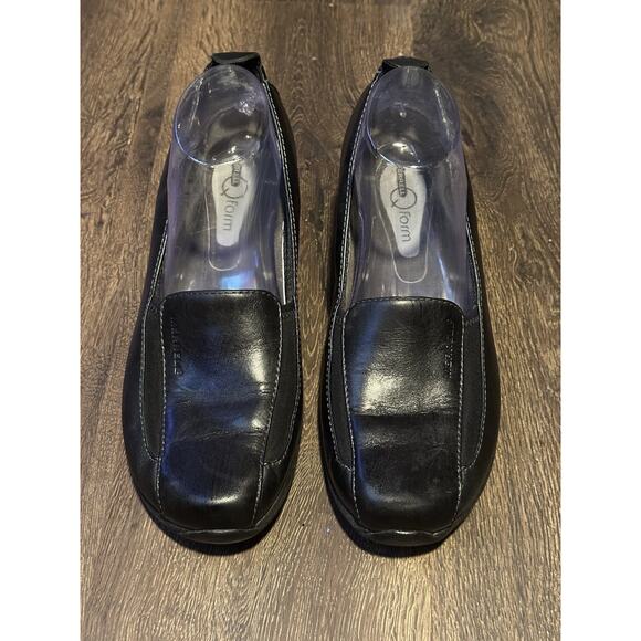Merrell Spire Stretch MOCS QFoam Comfort Black Leather Loafers Slip On SZ 9.5 - Picture 2 of 9